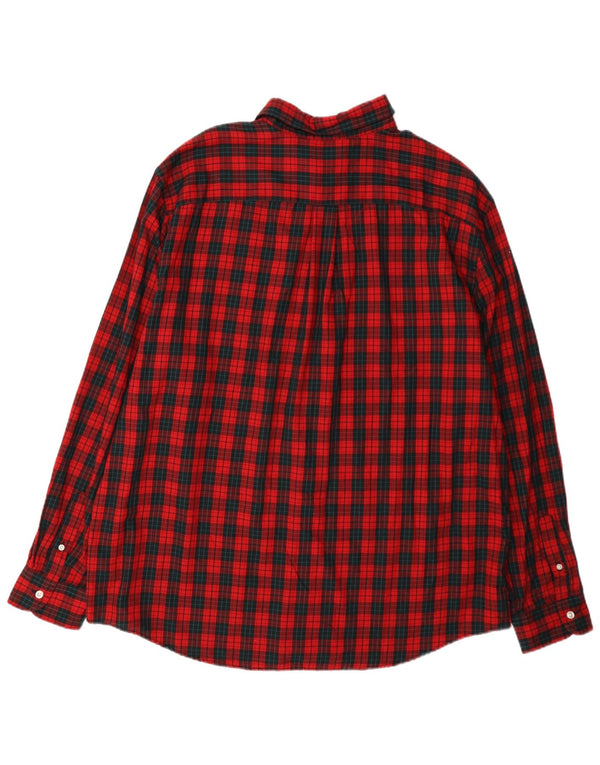 Cămașă de flanel pentru bărbați Chaps 2XL, bumbac cu carouri roșii