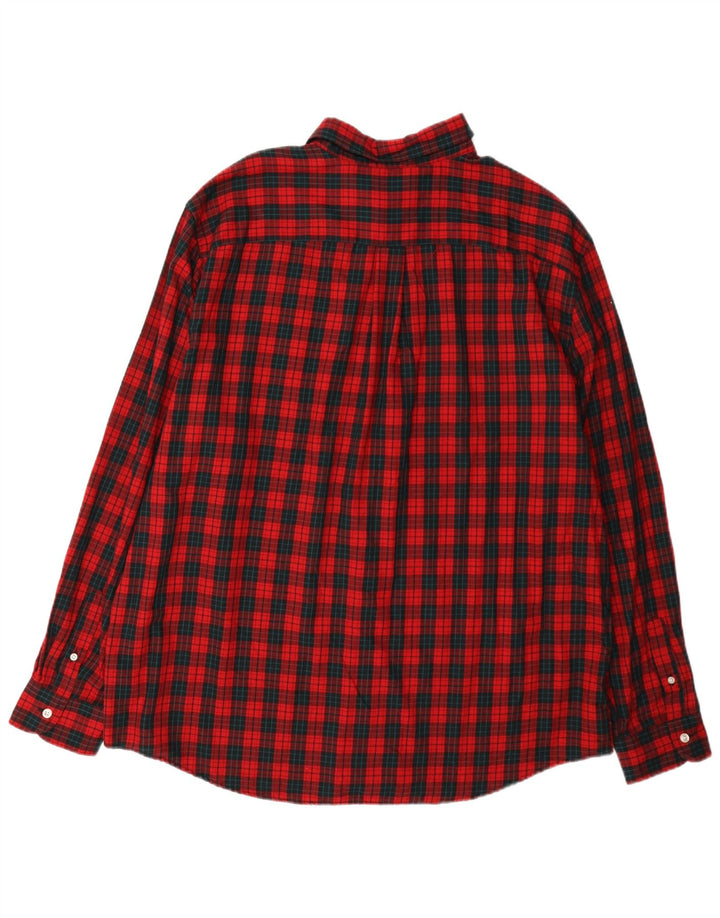 Cămașă de flanel pentru bărbați Chaps 2XL, bumbac cu carouri roșii