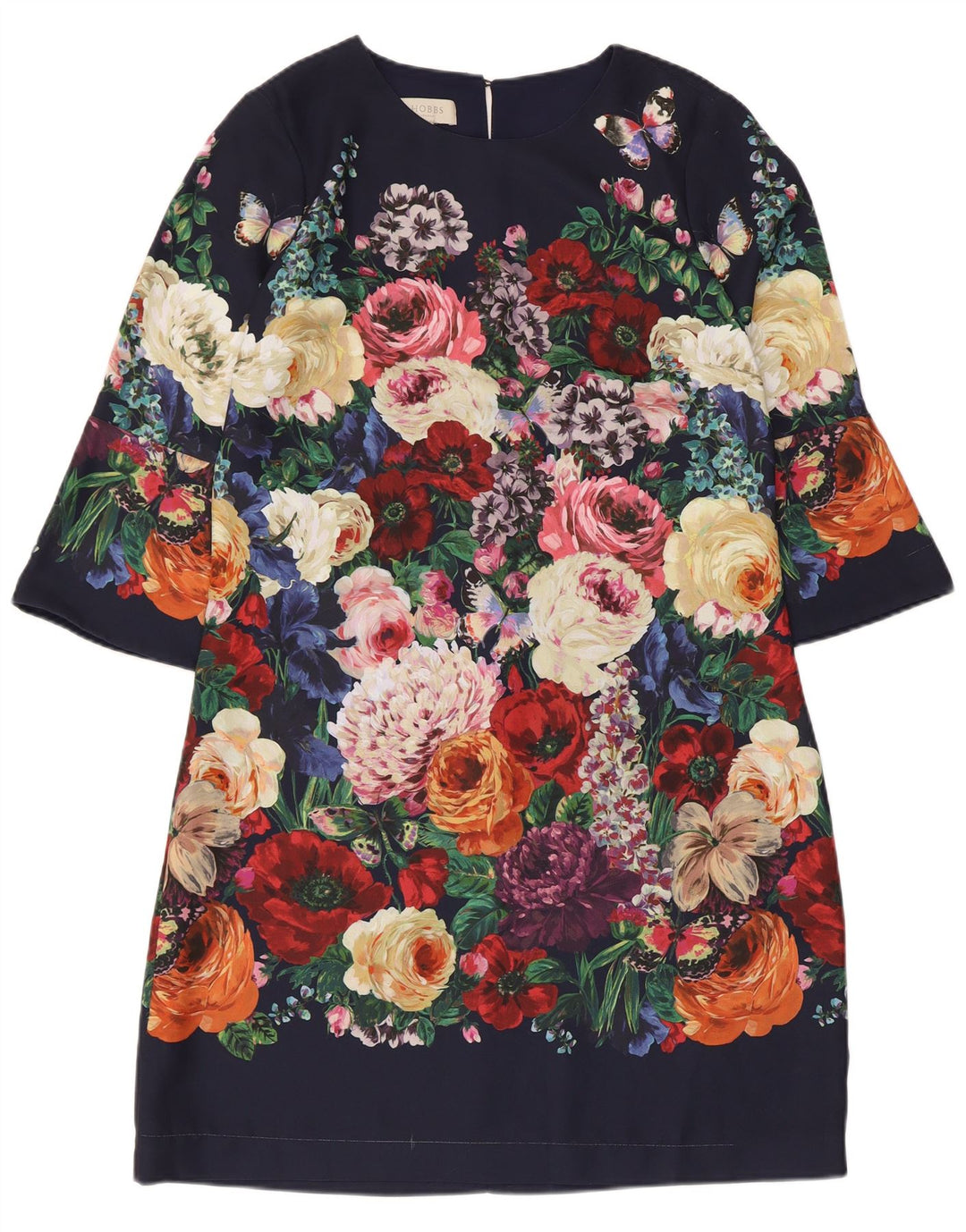 Rochie Hobbs pentru femei cu mâneci 3/4 rochie, UK 12, medie, multicoloră, florală