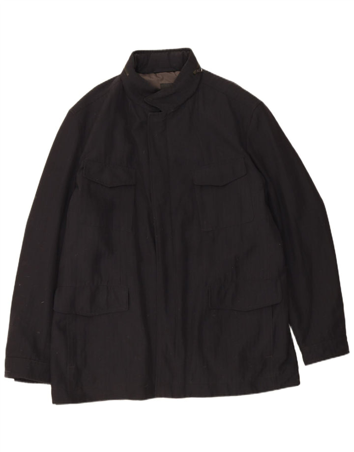 Jachetă de vânt pentru bărbați Hugo Boss IT 56 3XL Lână virgină neagră