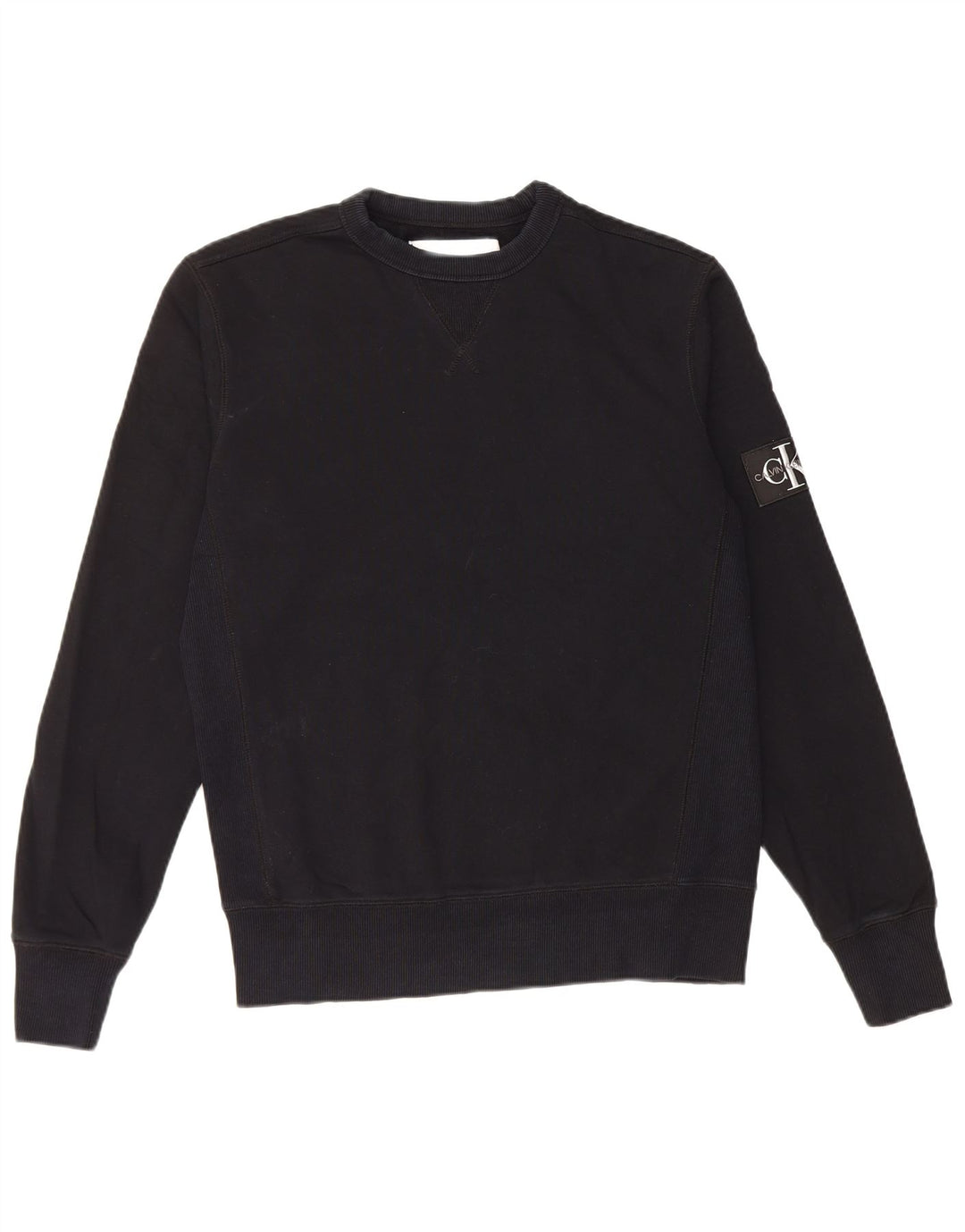 Pulover Calvin Klein pentru bărbați, cu grafic regular, din bumbac, negru