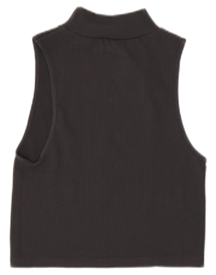 Top cu vestă pentru femei Zara UK 12 Medium Gri Poliamidă