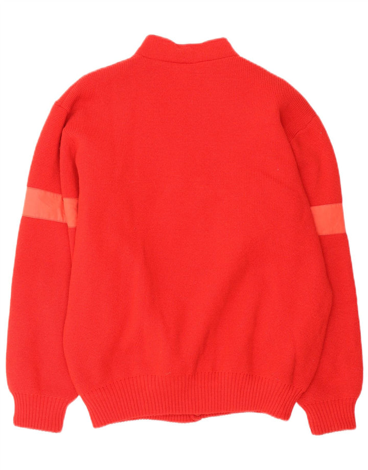 Jachetă vintage pentru bărbați reversibilă UK 40 mare, lână roșie