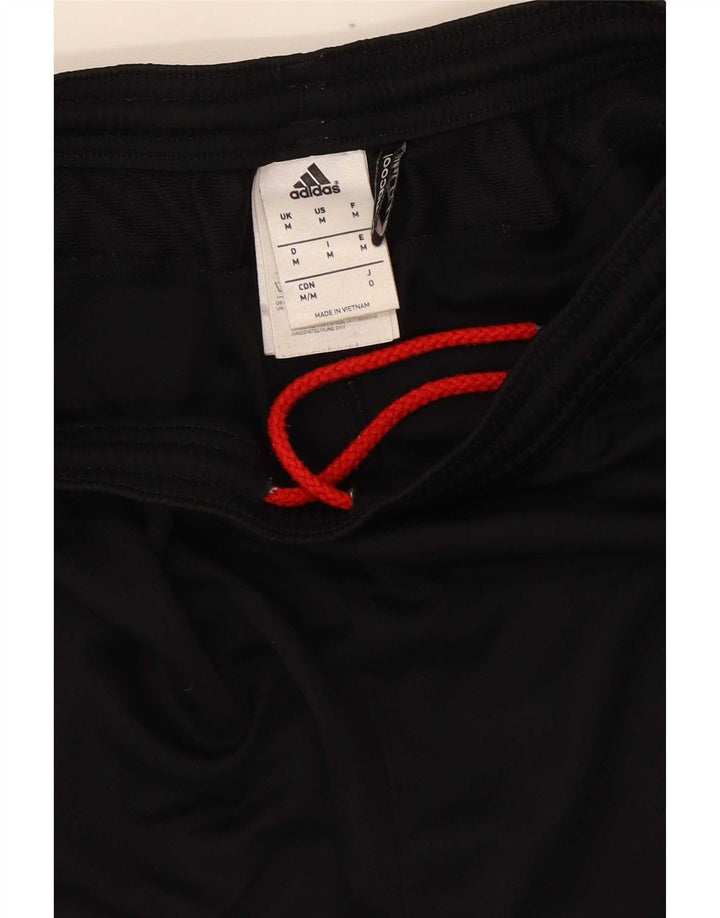 Pantaloni scurți sport pentru bărbați Adidas Manchester United, poliester mediu negru