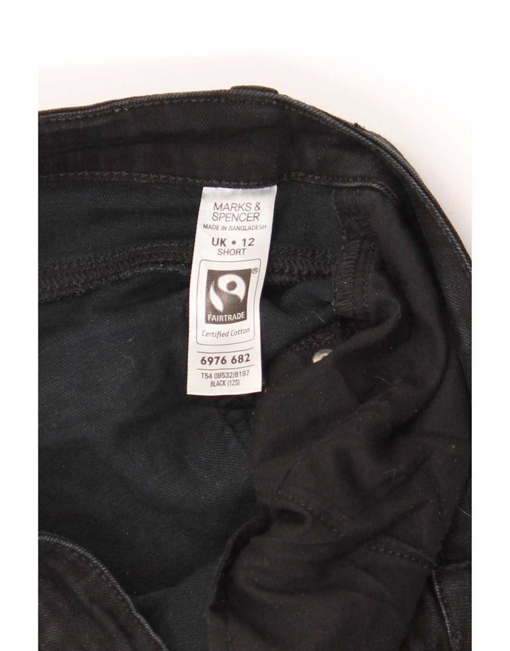Marks & Spencer Blugi Bootcut scurti pentru femei UK 12 Medium L34 L27 Negri