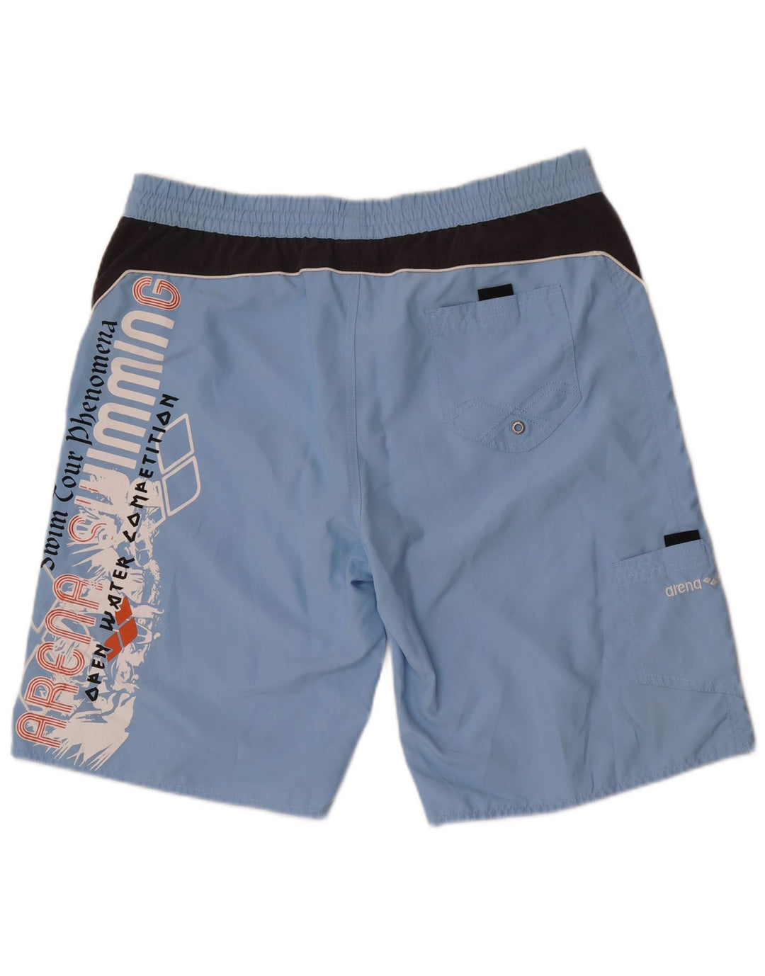 Pantaloni scurți de înot grafic pentru bărbați Arena, mari, albastru, poliester color bloc