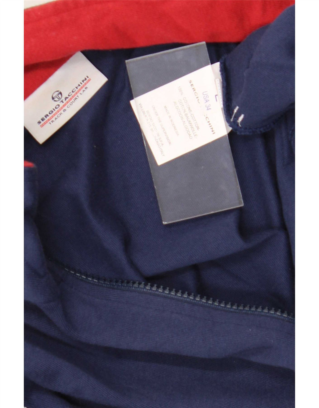 Sergio Tacchini Trening grafic pentru bărbați Jachetă mare, albastru bleumarin, bumbac