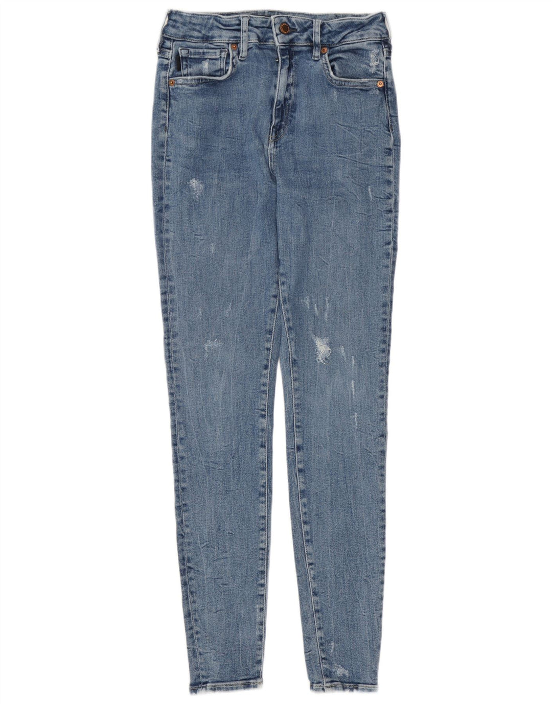 Blugi skinny distressed pentru femei Superdry W30 L29 albastru