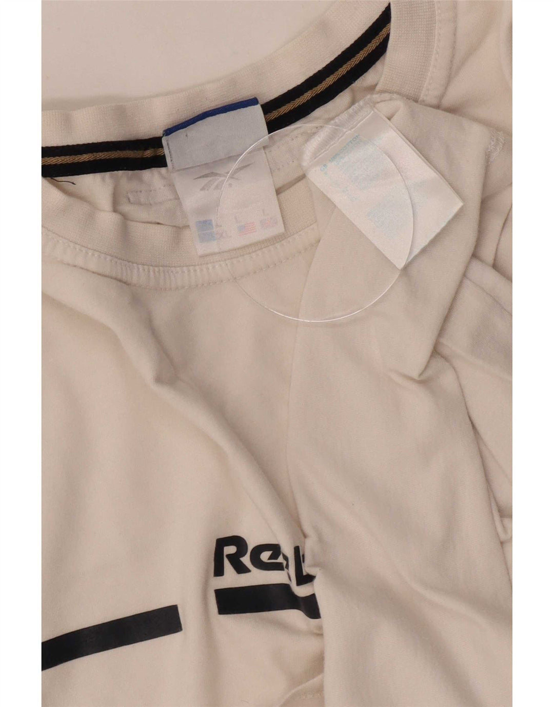 Tricou grafic Reebok pentru bărbați Top mare din bumbac alb