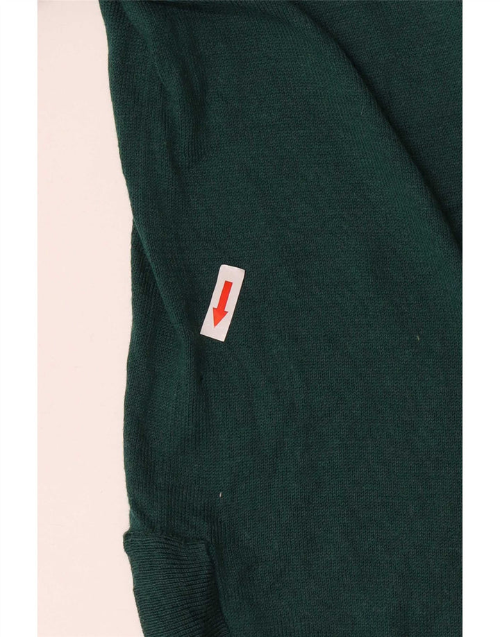 Pulover pentru femei Fat Face cu decolteu triplu UK 12 Poliester verde mediu