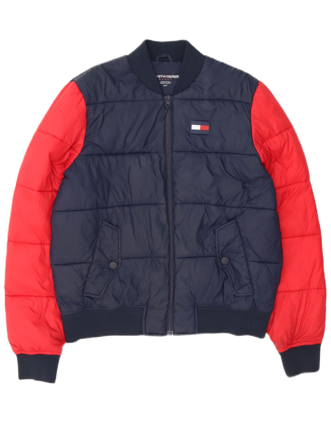 Jachetă căptușită pentru bărbați Tommy Hilfiger UK 36 Mic, albastru bleumarin