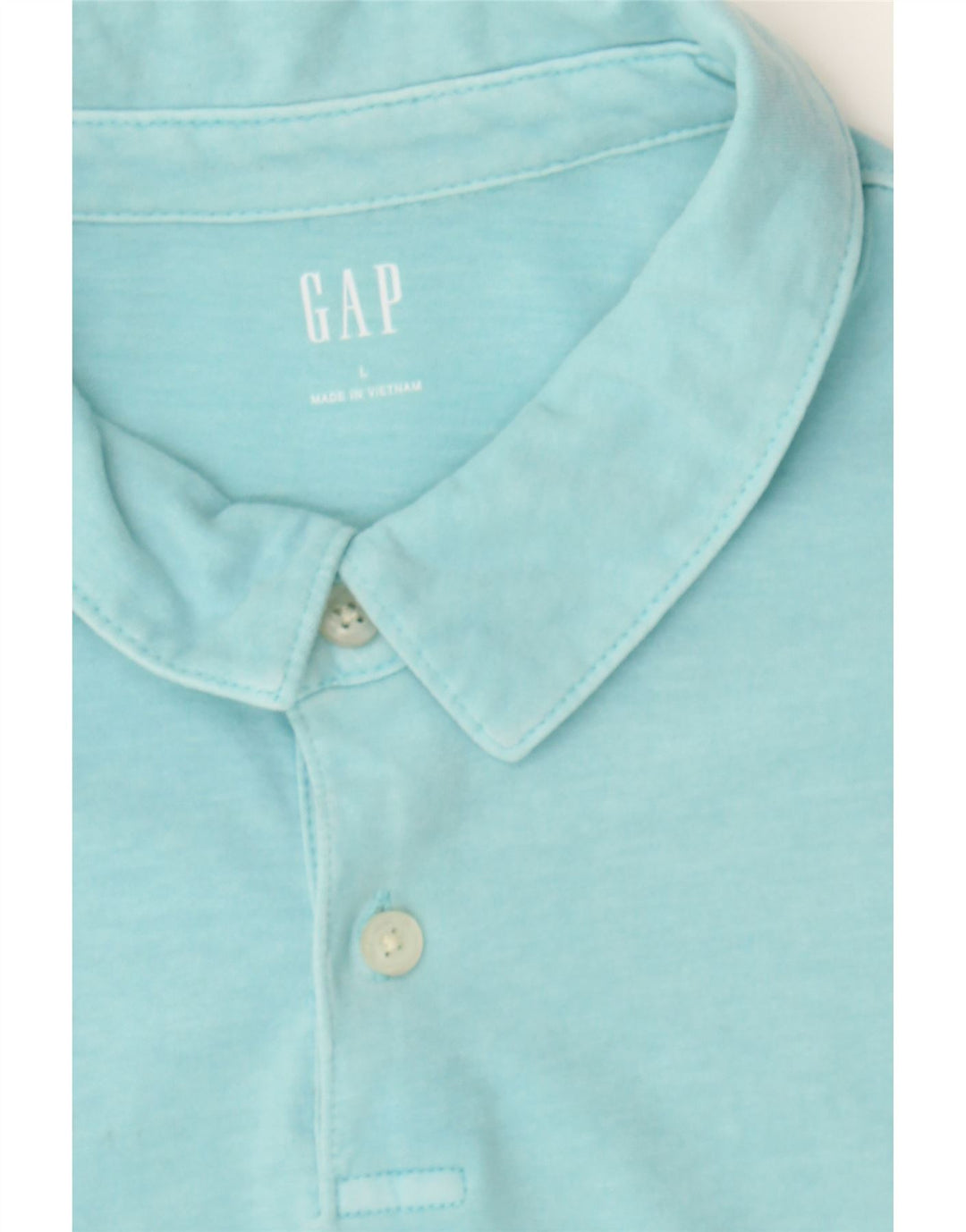 GAP Mens Polo Shirt Large Blue Cotton Vintage Gap and Second-Hand Gap from Messina Hembry 