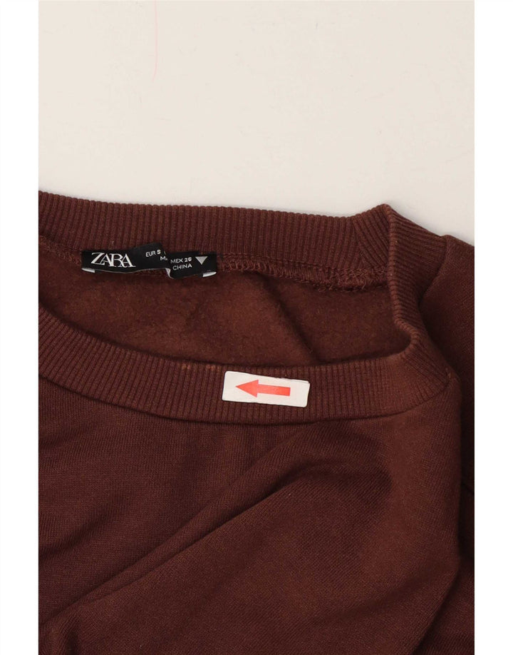 Pulover pentru femeie Zara Crop Pulover UK 10 Mic Maro