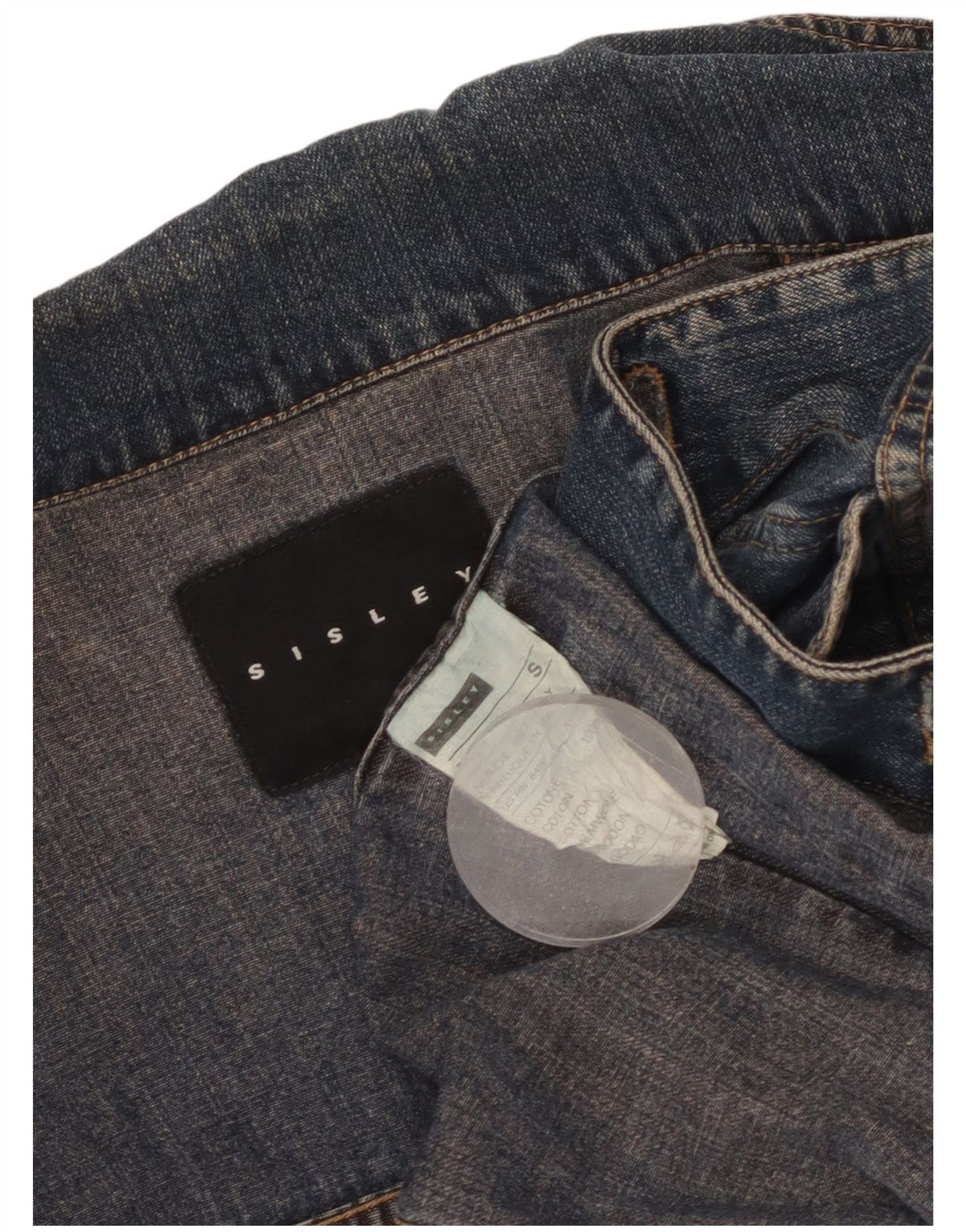 Jachetă de blugi pentru femei SISLEY UK 10 Small Blue Bumbac