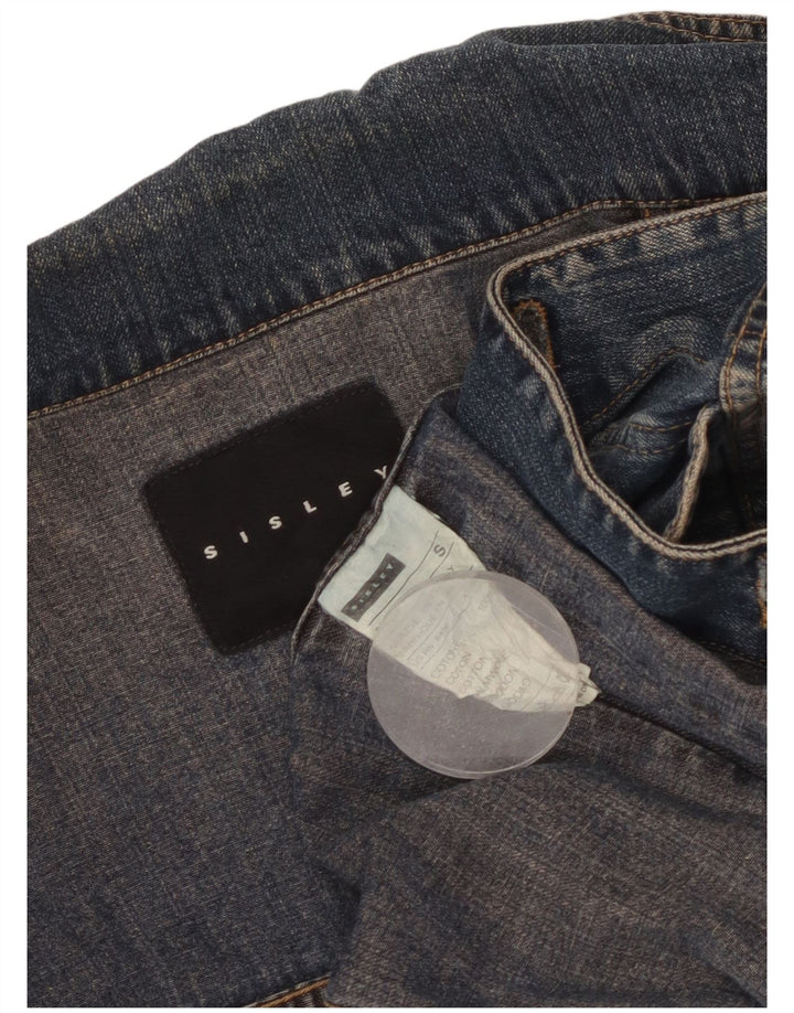 Jachetă de blugi pentru femei SISLEY UK 10 Small Blue Bumbac