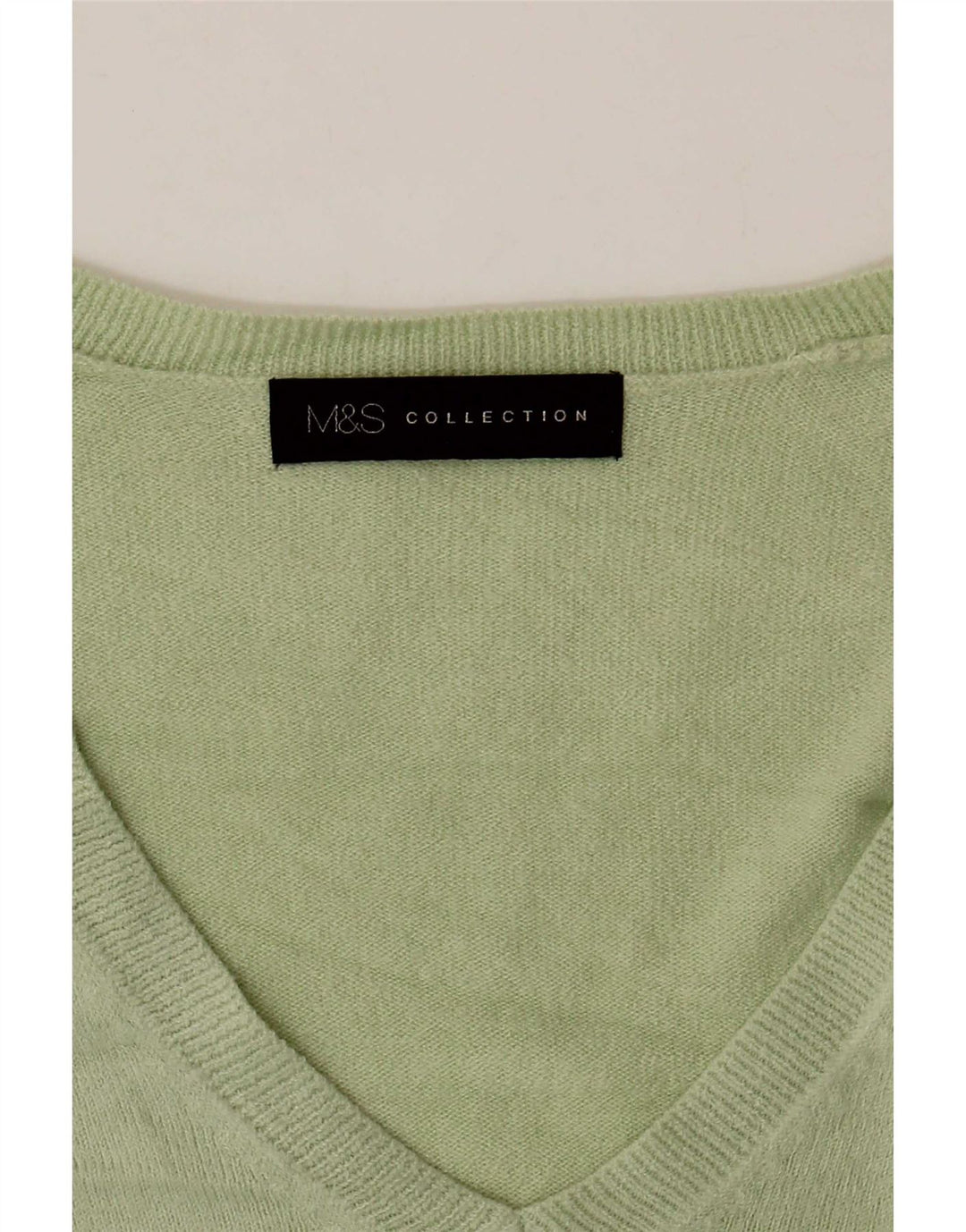Pulover cu decolteu în V pentru femei Marks & Spencer UK 16 mare verde