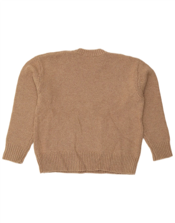 Pulover supradimensionat pentru femei Zara, cu gât turnut, UK 10, poliester, bej, mic