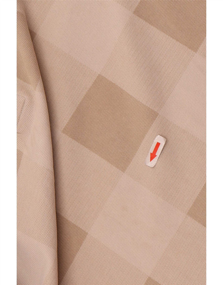 Cămașă polo Fred Perry pentru bărbați, bumbac geometric, bej mic