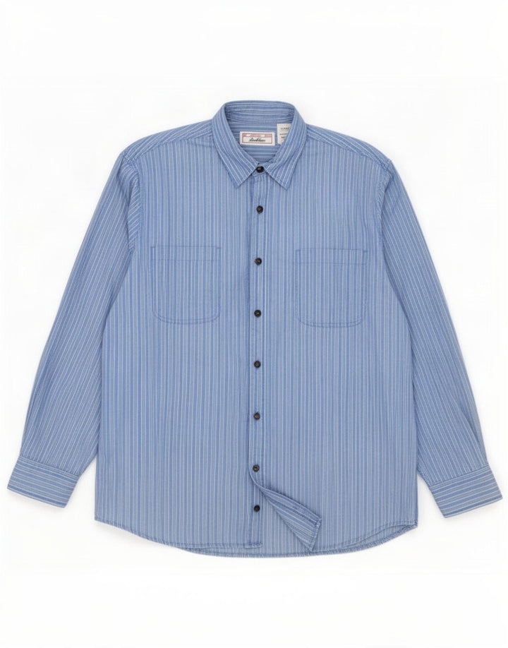 Cămașă pentru bărbați Levi's XL, bumbac cu dungi albastre