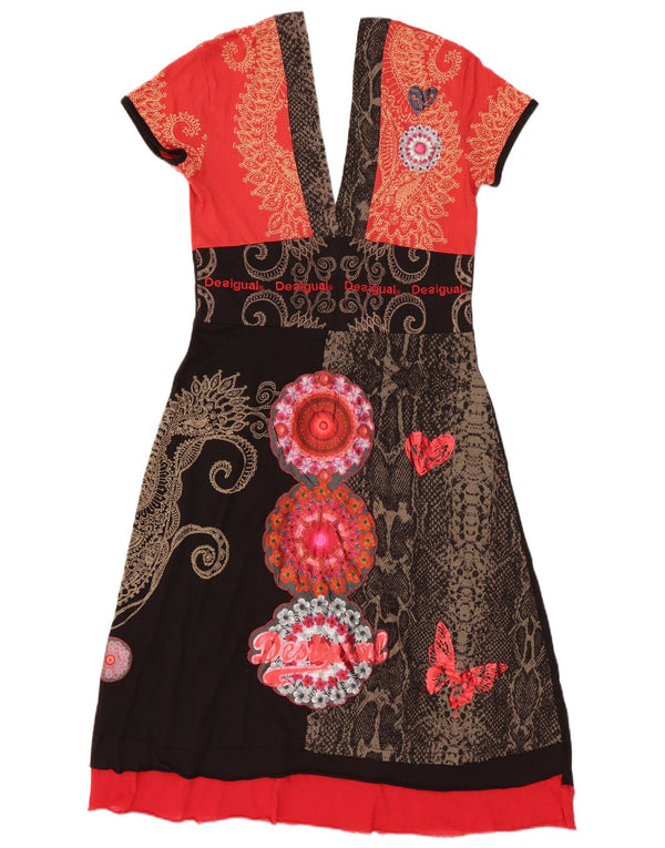 Rochie A-Line Desigual pentru femei UK 4 XS Negru Floral