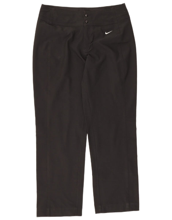 Pantaloni casual drepti Nike pentru femei UK 8/10 Small W29 L27 Poliester negru