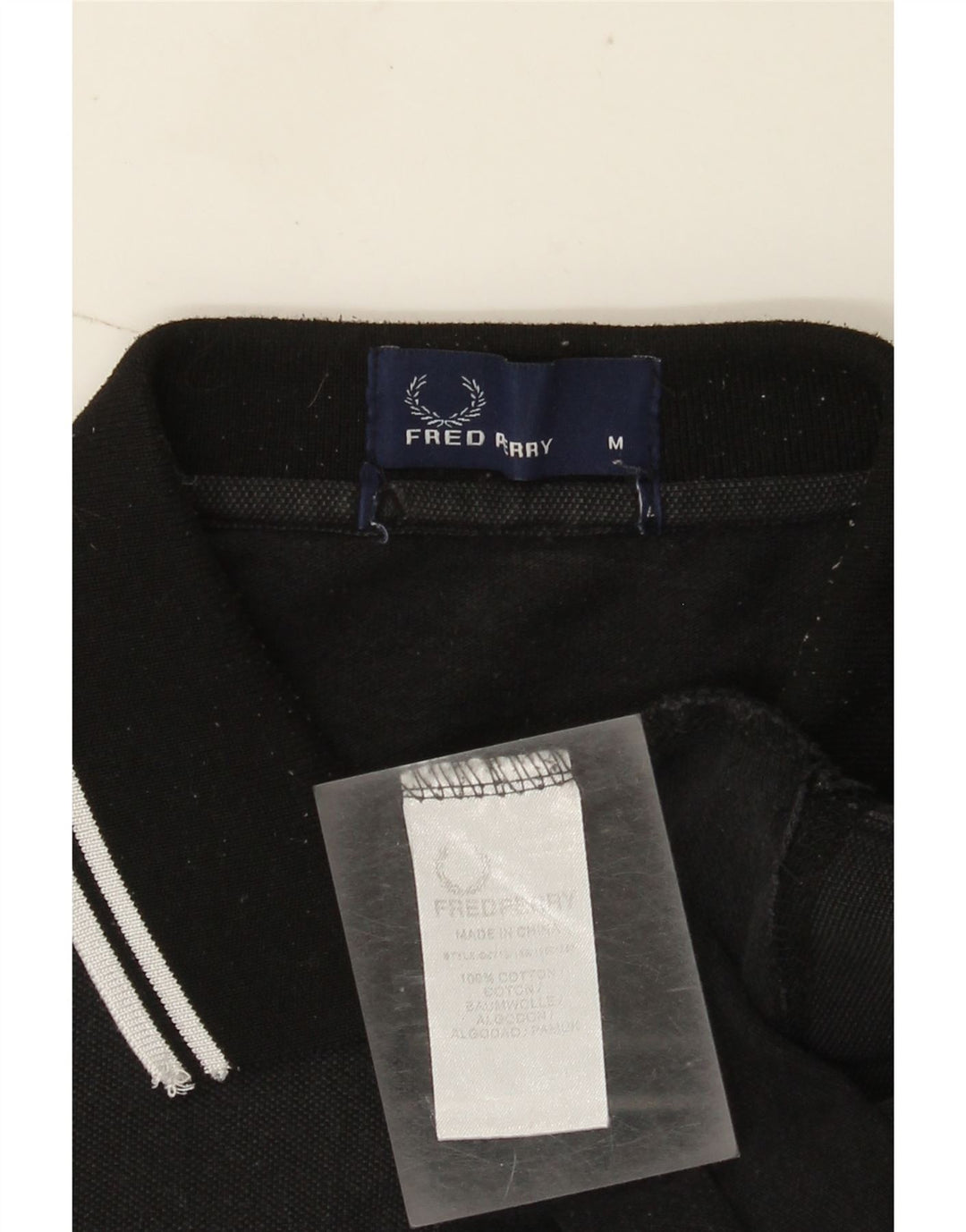 Cămașă polo Fred Perry pentru bărbați, bumbac mediu negru
