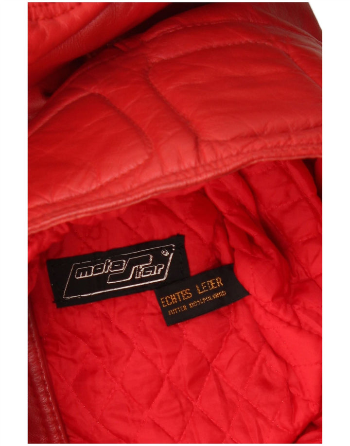 Jachetă vintage din piele pentru femei, EU 40, roșie medie