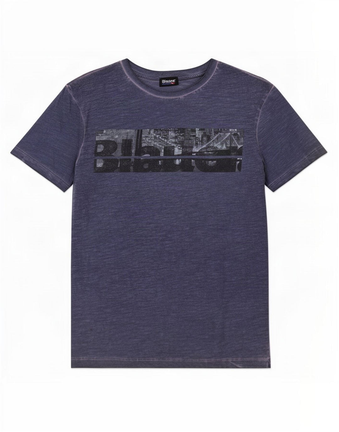 Tricou grafic Blauer pentru bărbați Top Mediu Bleumarin
