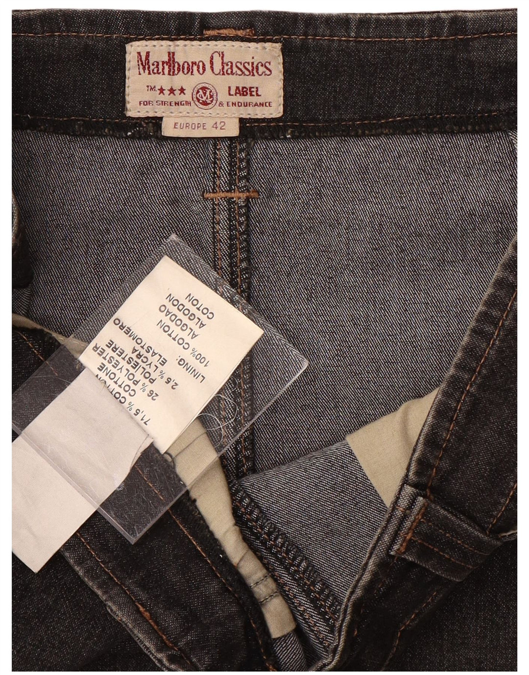 MARLBORO CLASSICS Fusta de blugi cu talie înaltă pentru femei EU 42 XL W28 Gri