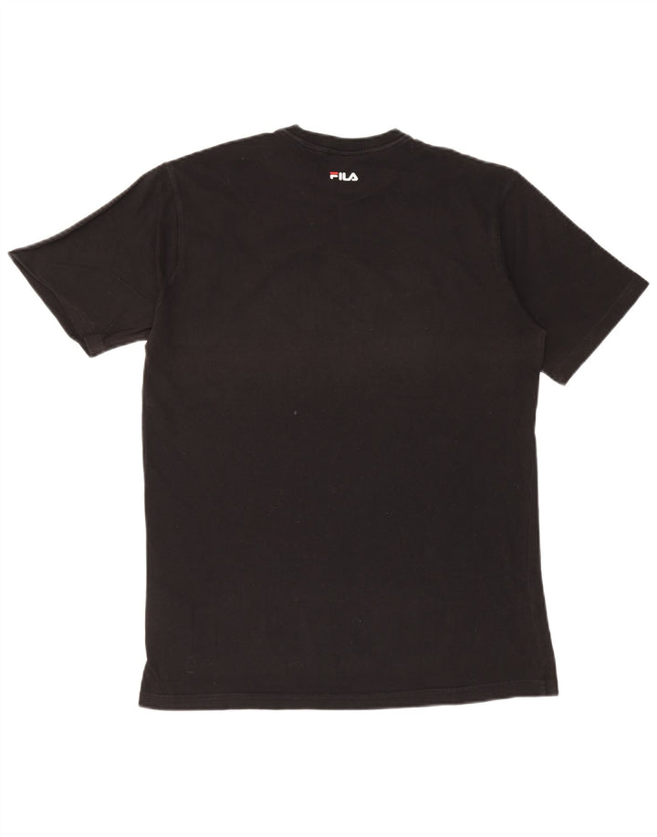 Tricou cu grafic Fila pentru bărbați Top mic bumbac negru