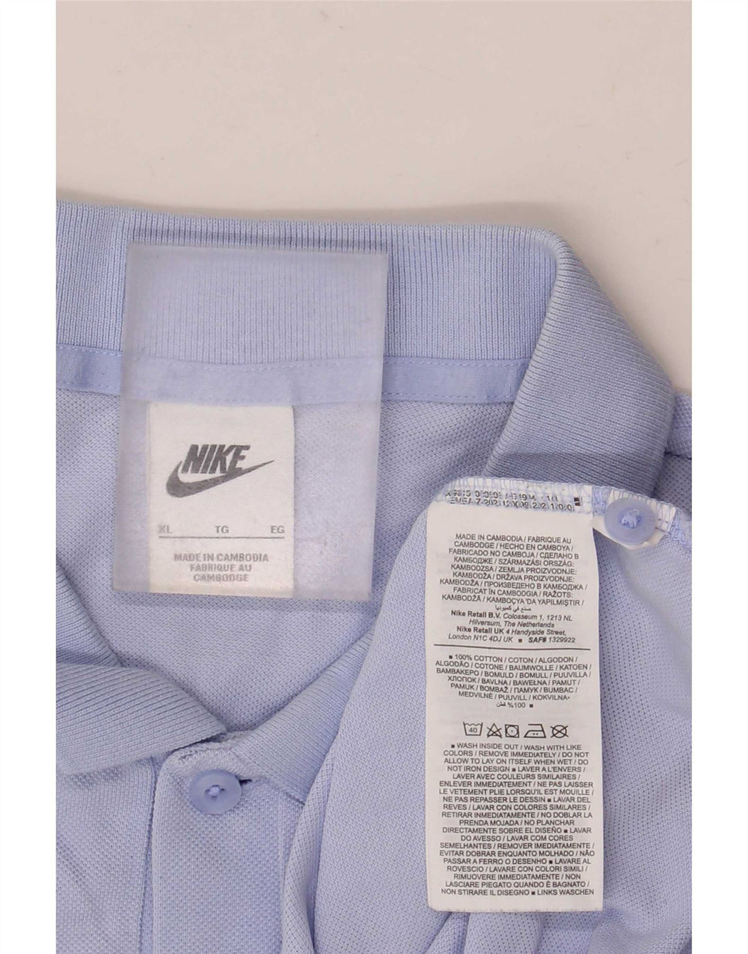 Tricou polo pentru bărbați Nike XL, bumbac albastru