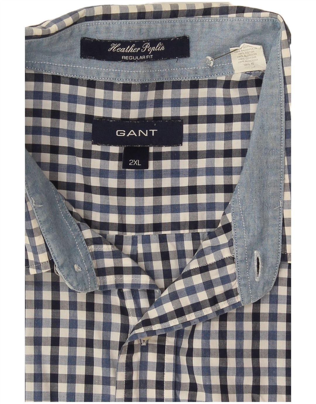 Cămașă cu mânecă scurtă pentru bărbați Gant, cu formă regulată, 2XL, bumbac vichy multicolor