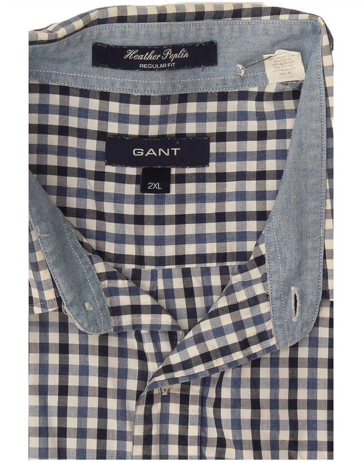 Cămașă cu mânecă scurtă pentru bărbați Gant, cu formă regulată, 2XL, bumbac vichy multicolor