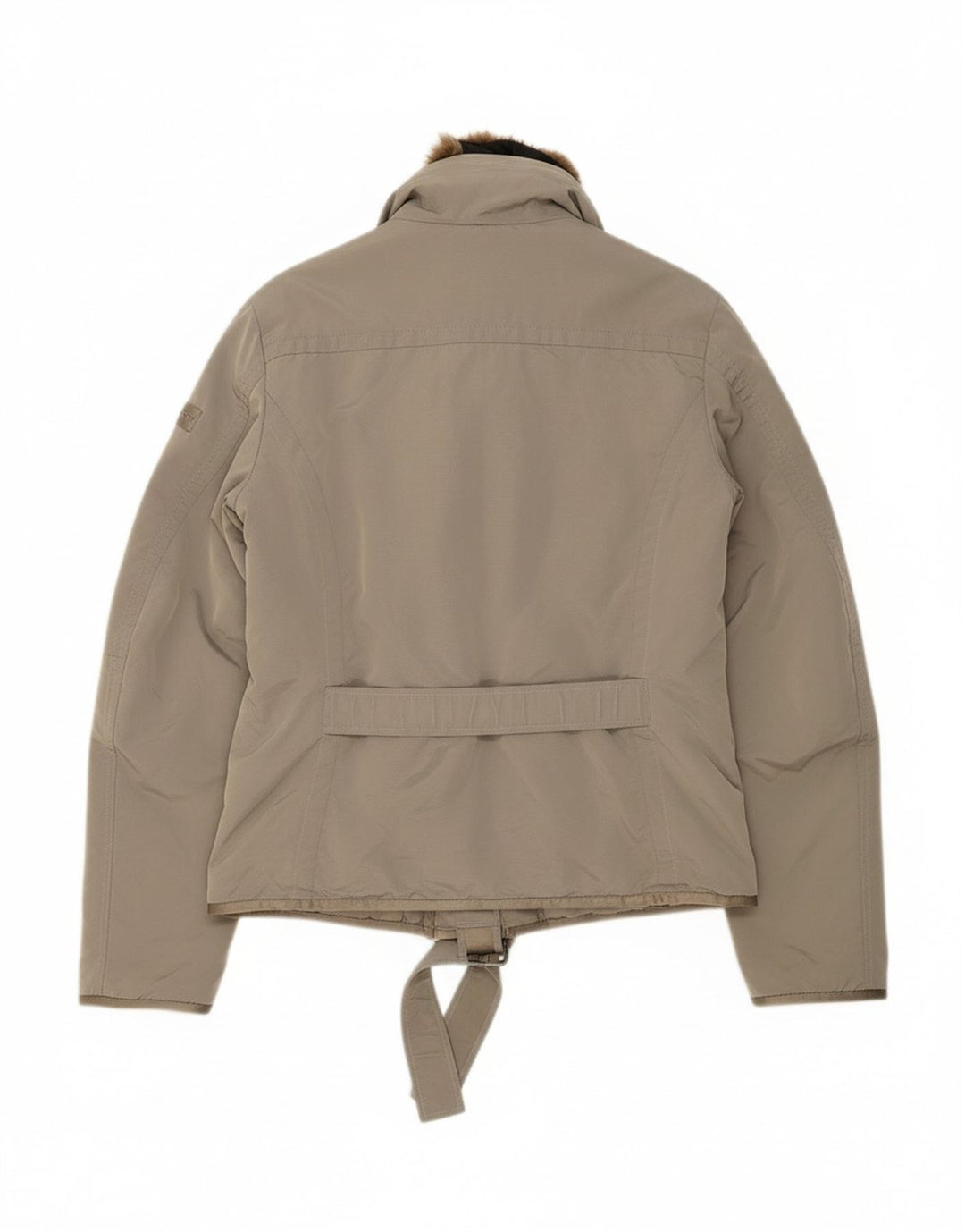 PEUTEREY Girls Hooded Bomber Jacket 15-16 Years 2XL Grey Polyamide