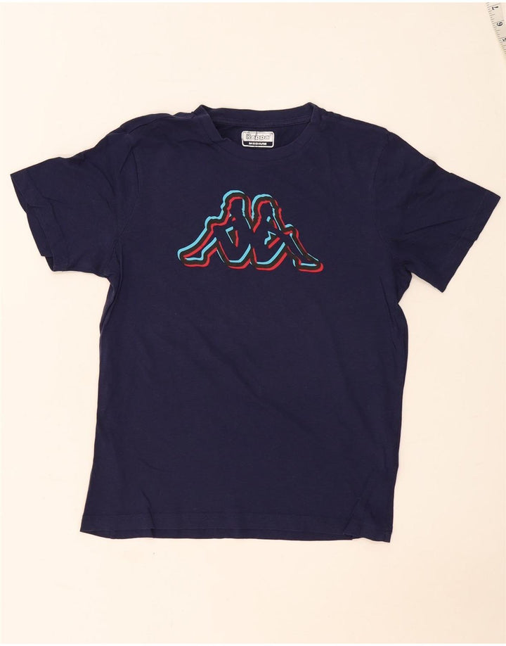 Tricou grafic pentru bărbați Kappa Top mediu din bumbac bleumarin