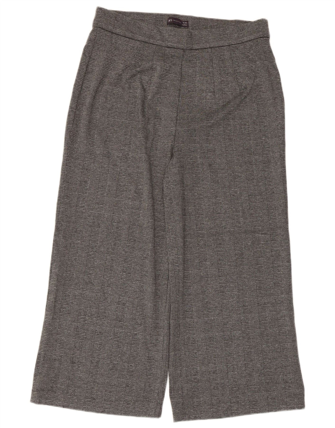 Pantaloni tăiați pentru femei Marks & Spencer UK 16 Large W34 L24 Gri Check