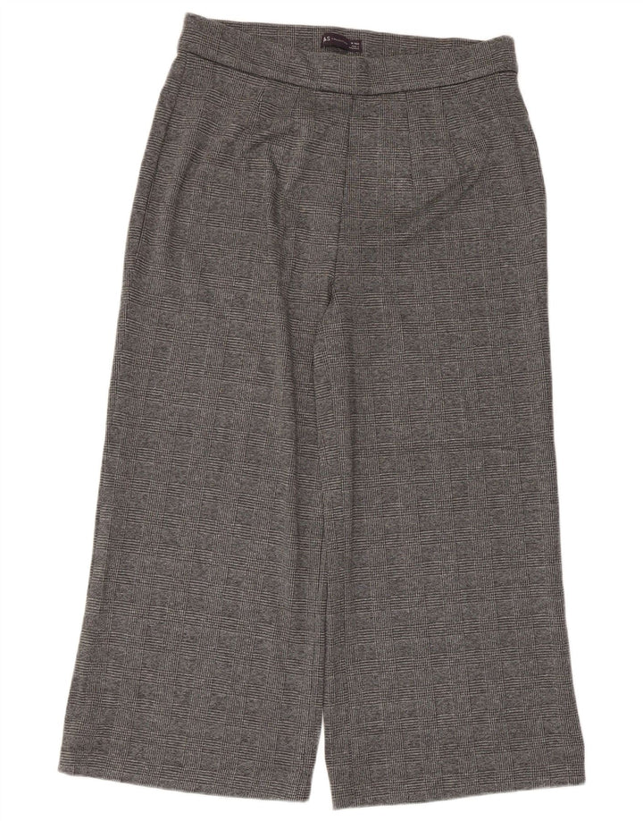 Pantaloni tăiați pentru femei Marks & Spencer UK 16 Large W34 L24 Gri Check