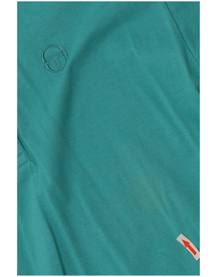 Tricou polo Sergio Tacchini pentru bărbați EU 38 Bumbac albastru mediu