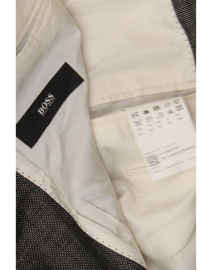 Blazer pentru bărbați Hugo Boss cu 2 nasturi EU 50 Lână virgină mare, gri