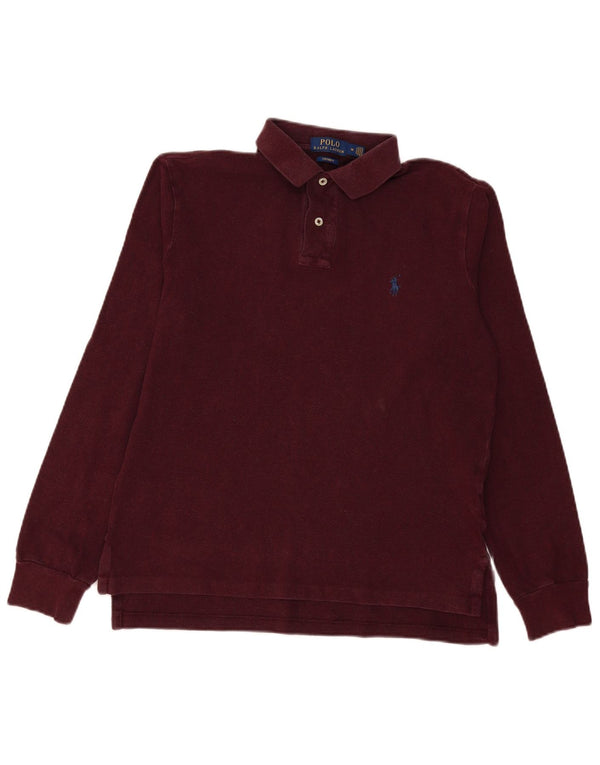 POLO RALPH LAUREN Cămașă polo cu mânecă lungă, personalizată, Burgundy mediu