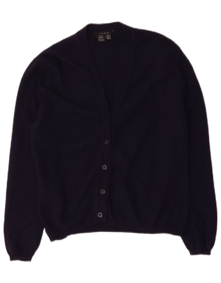 Pulover cardigan pentru femei Zara UK 14 Lână mare albastru bleumarin