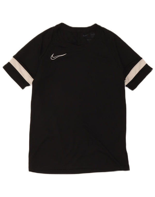 Tricou Nike Dri Fit pentru băieți Top 12-13 ani, mare, negru, poliester