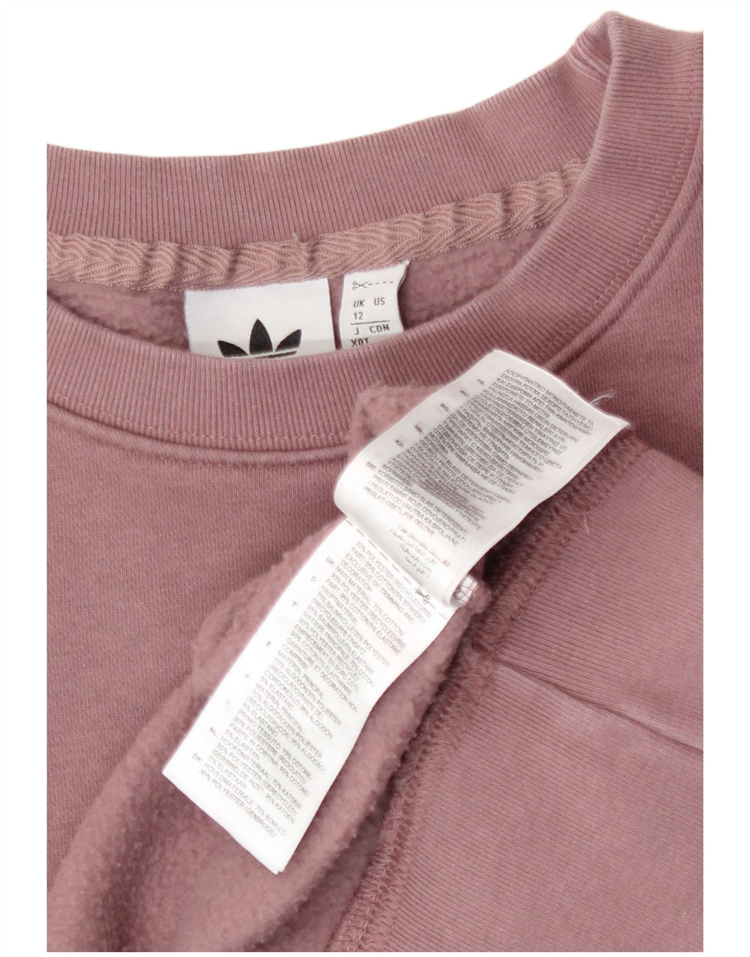 Pulover supradimensionat pentru femei Adidas UK 12 bumbac violet mediu