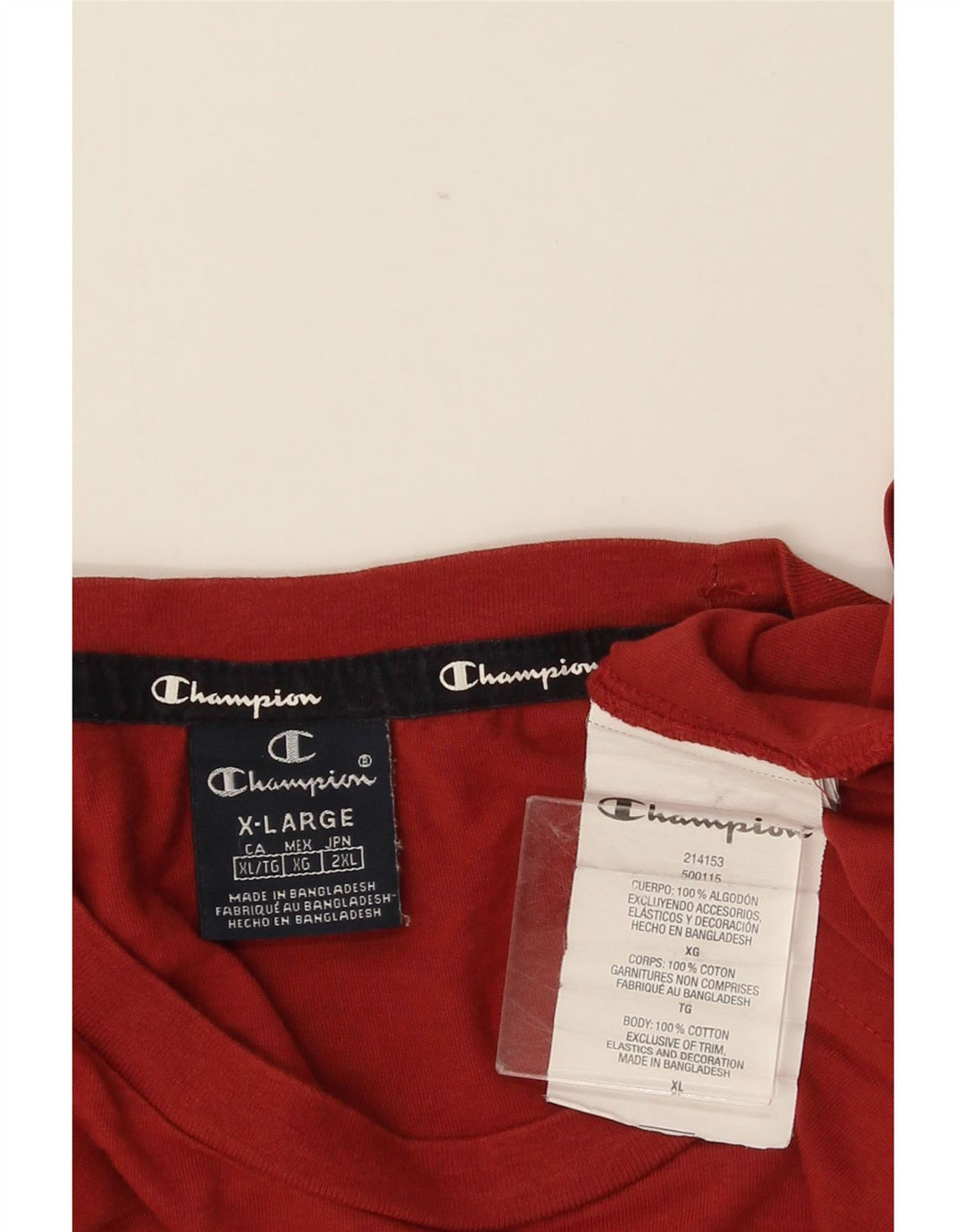 Tricou Bărbați CHAMPION Top XL Bumbac Roșu