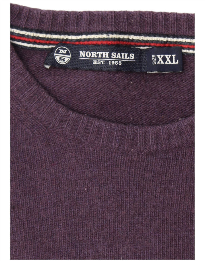 NORTH SAILS Pulover pentru bărbați cu gât crew, 2XL, lână violet
