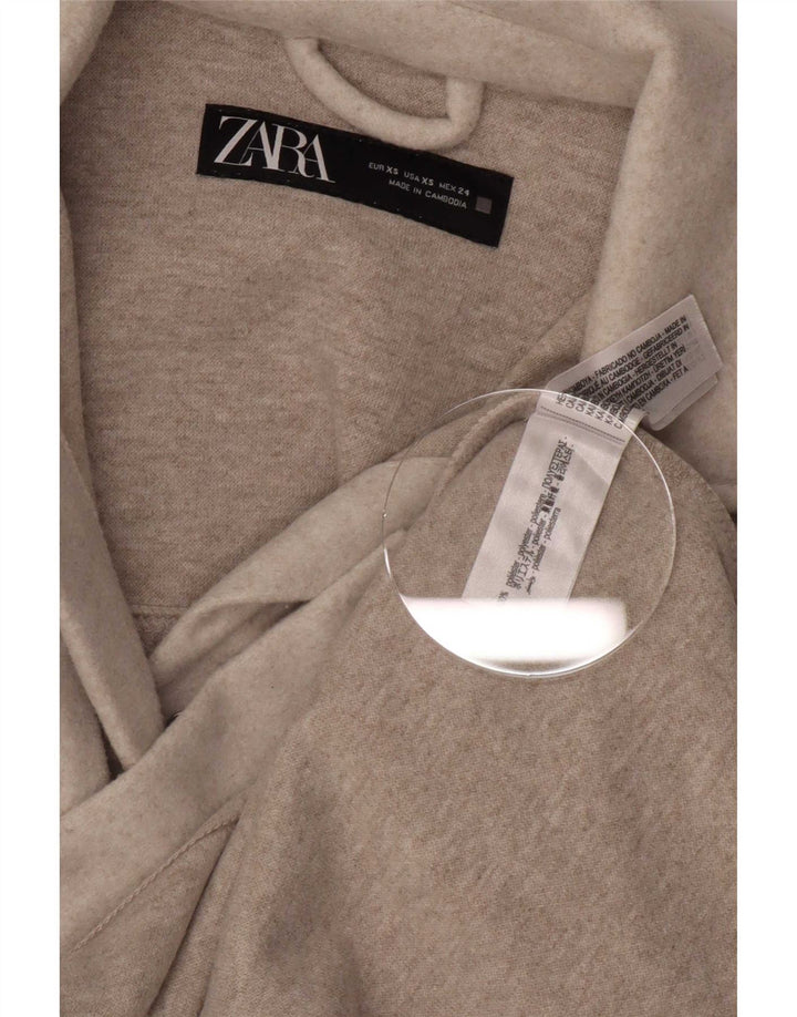 Cămașă pentru femei Zara Cămașă de flanel UK 8 XS Bej Poliester