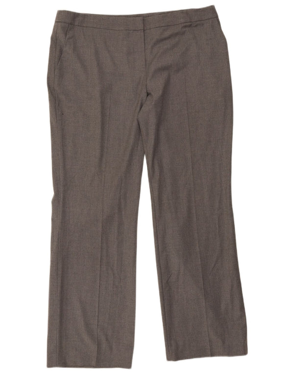 Pantaloni casual drepti pentru femei Jaeger UK 18 XL W38 L32 gri viscoză