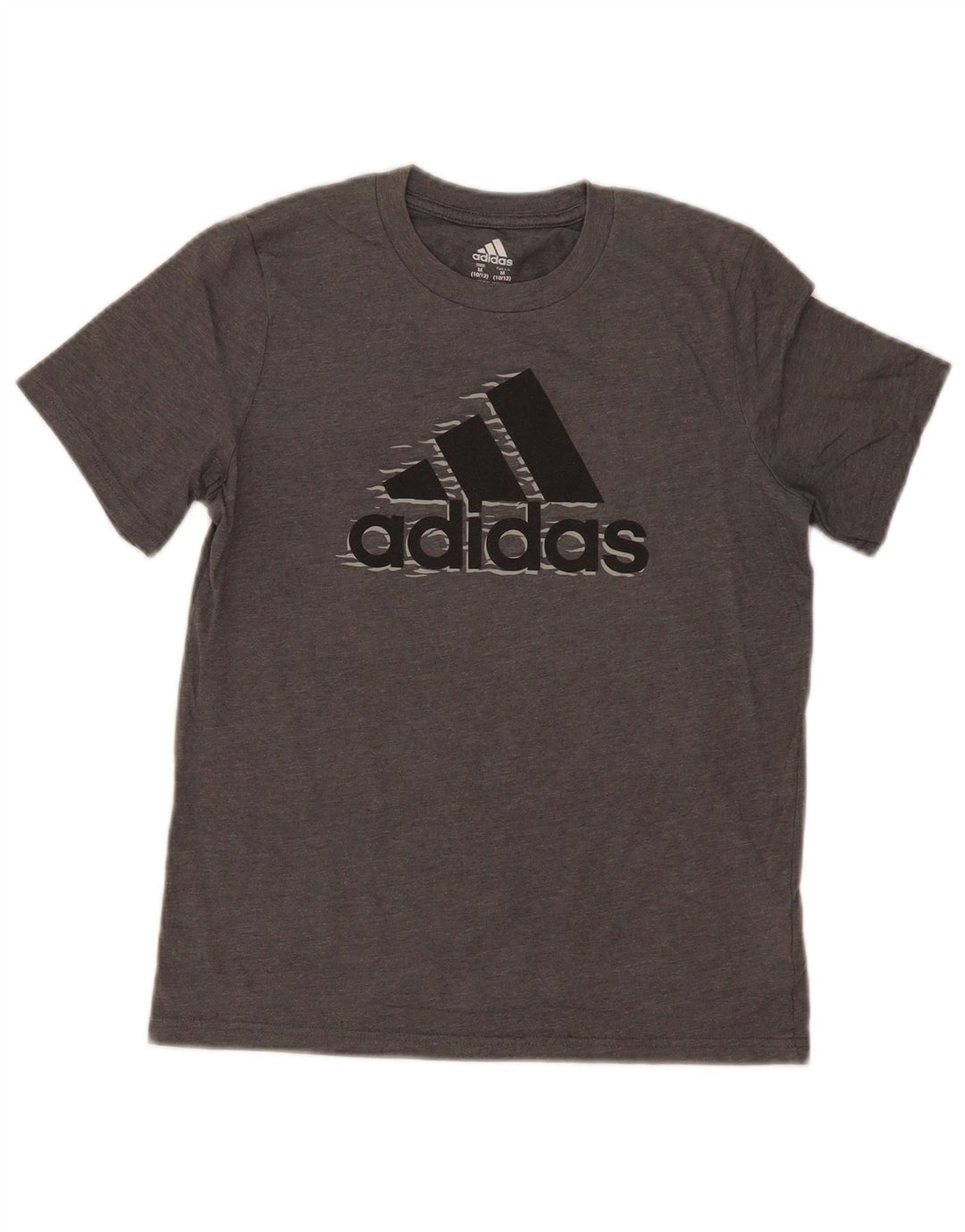 Tricou grafic Adidas pentru băieți Top 10-11 ani bumbac gri mediu