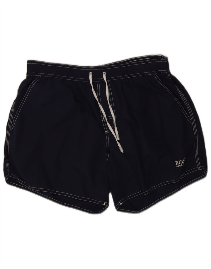 Pantaloni scurți de înot Hugo Boss pentru bărbați, poliamidă, albastru, mediu
