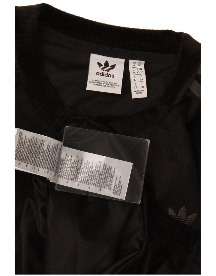 Pulover adidas supradimensionat din velur pentru femei UK 6 XS poliester negru